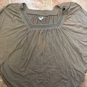 Brown beaded American Eagle shirt